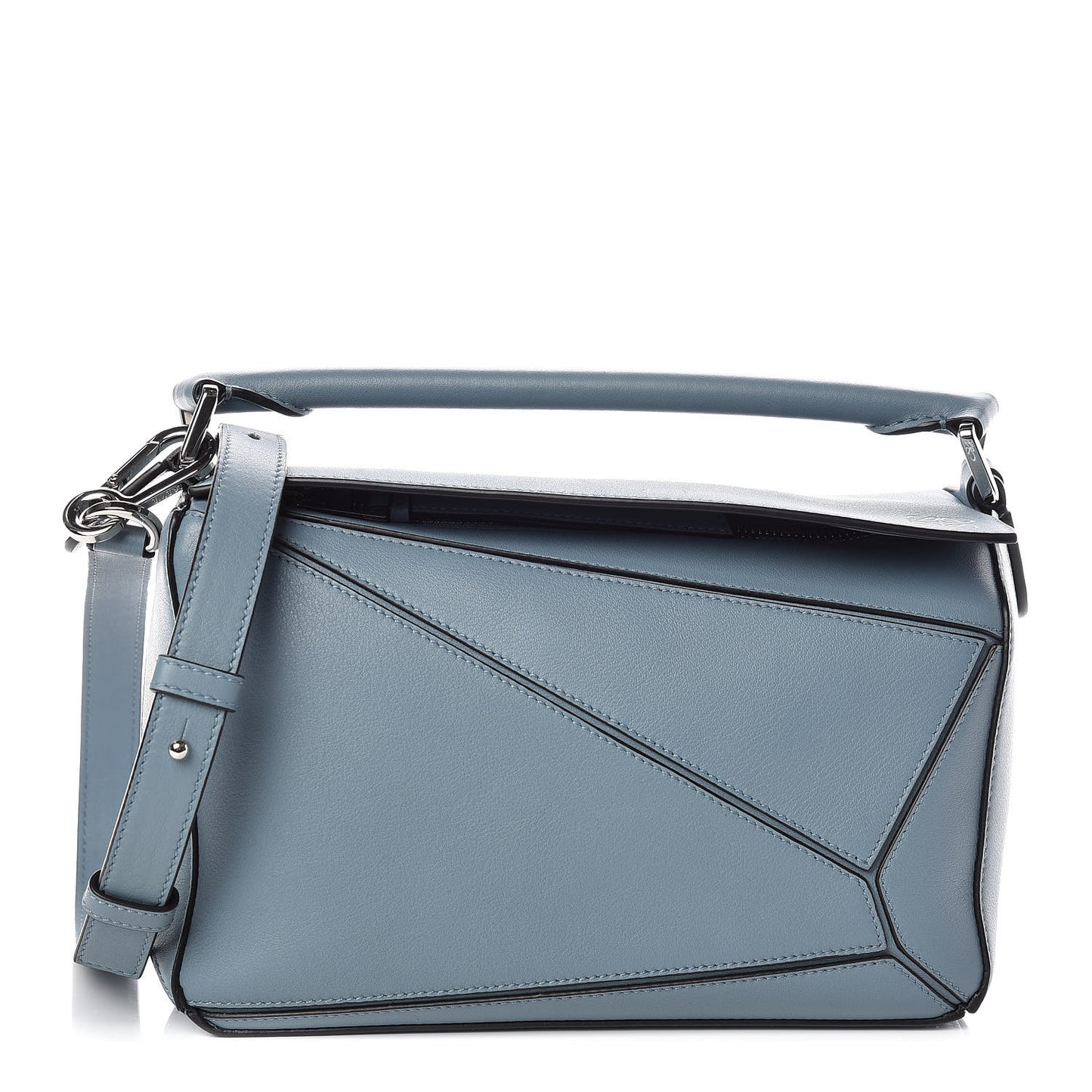 Calfskin Small Puzzle Bag Stone Blue