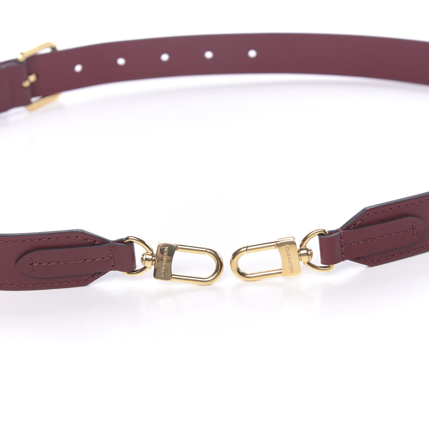Louis Vuitton Calfskin Adjustable Shoulder Strap Burgundy 3 of 3
