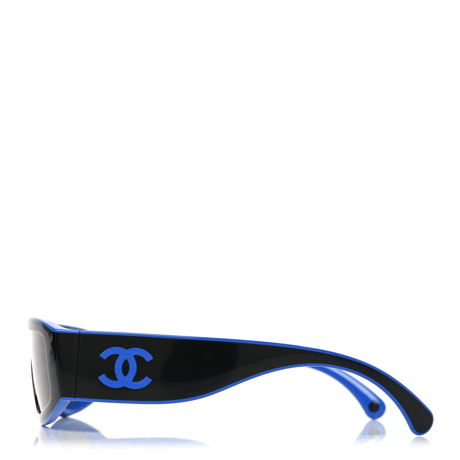 Chanel Acetate Cat Eye Sunglasses 6057 Black Blue 3 of 7