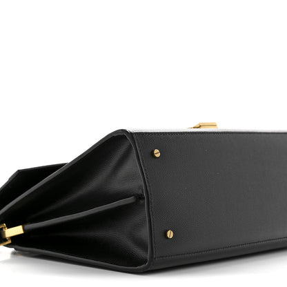 Saint Laurent Grain de Poudre Medium Classic Monogram Cassandra Top Handle Black 9 of 15