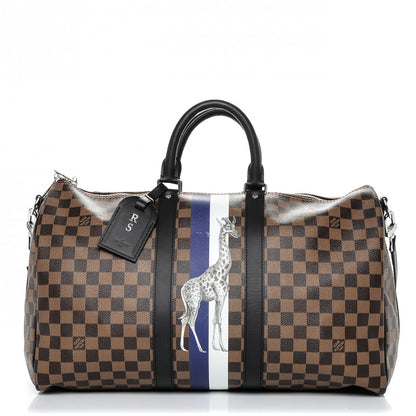 Louis Vuitton Savane Damier Ebene Keepall Bandouliere 45 1 of 9