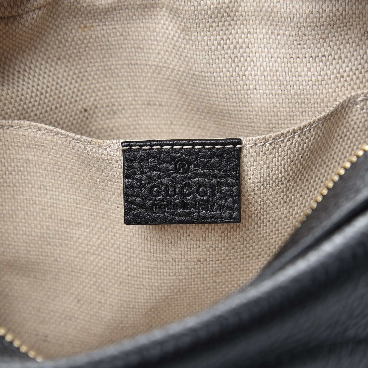 Pebbled Calfskin Small Soho Disco Bag Black