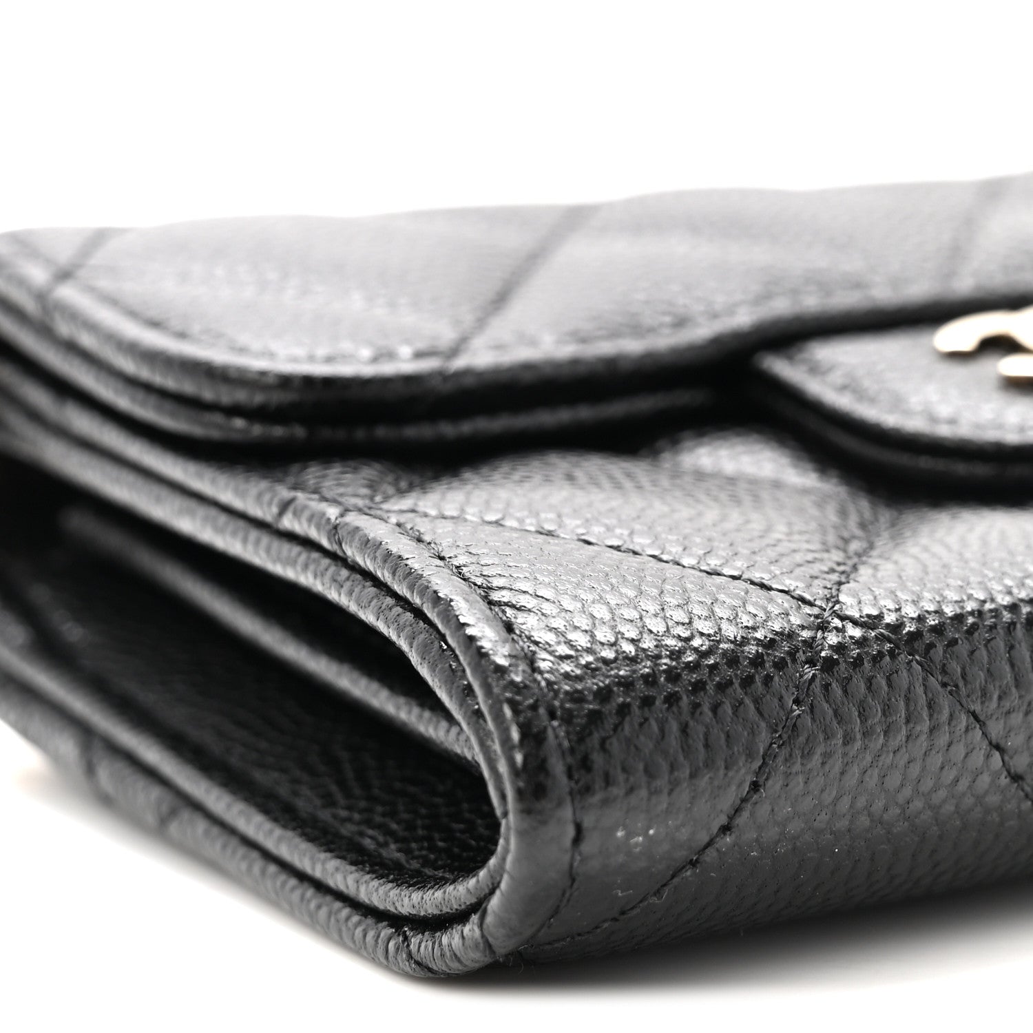 Chanel Caviar Quilted Flap Card Holder On Chain Black 9 of 11