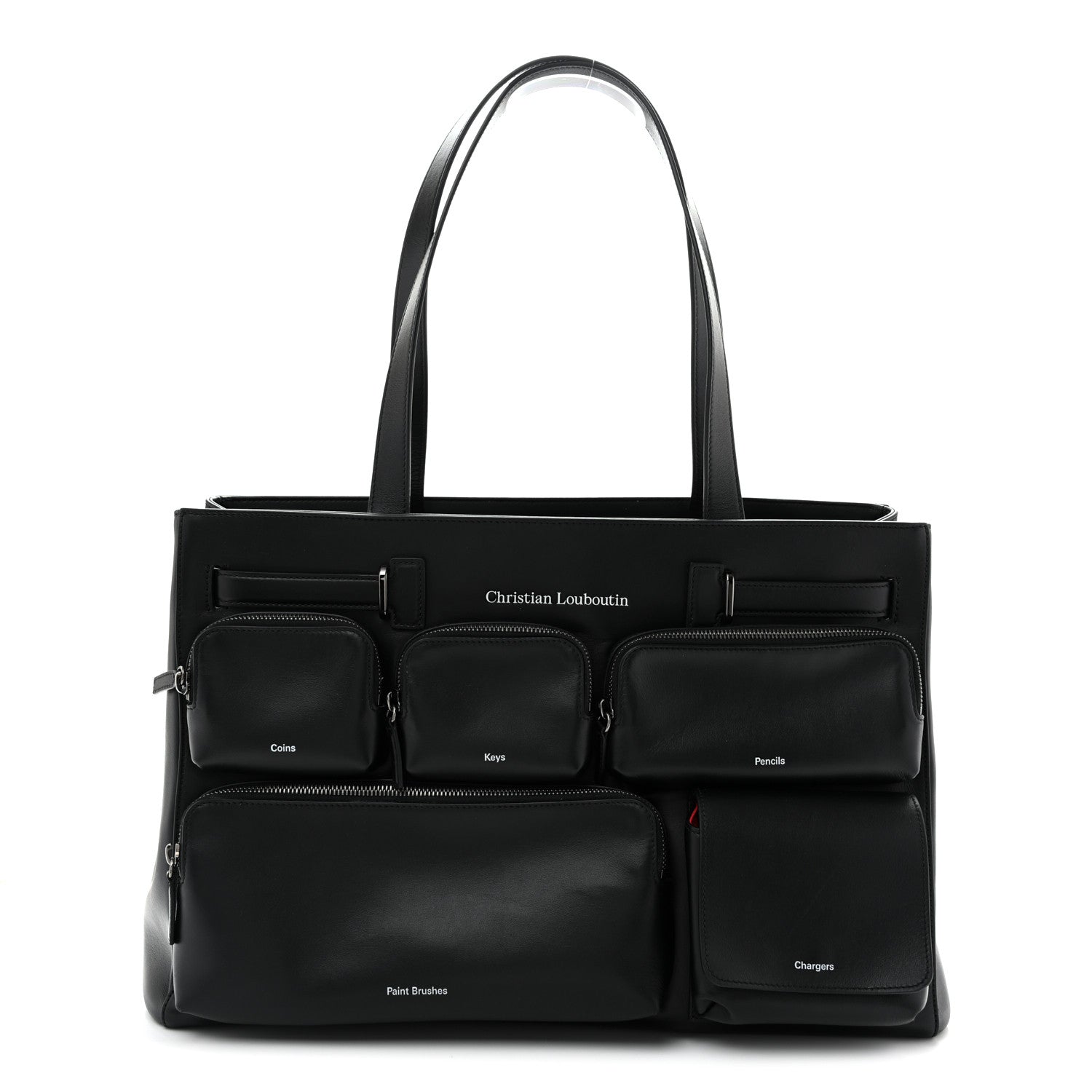 Christian Louboutin Calfskin Tactical Tote Black 1 of 17