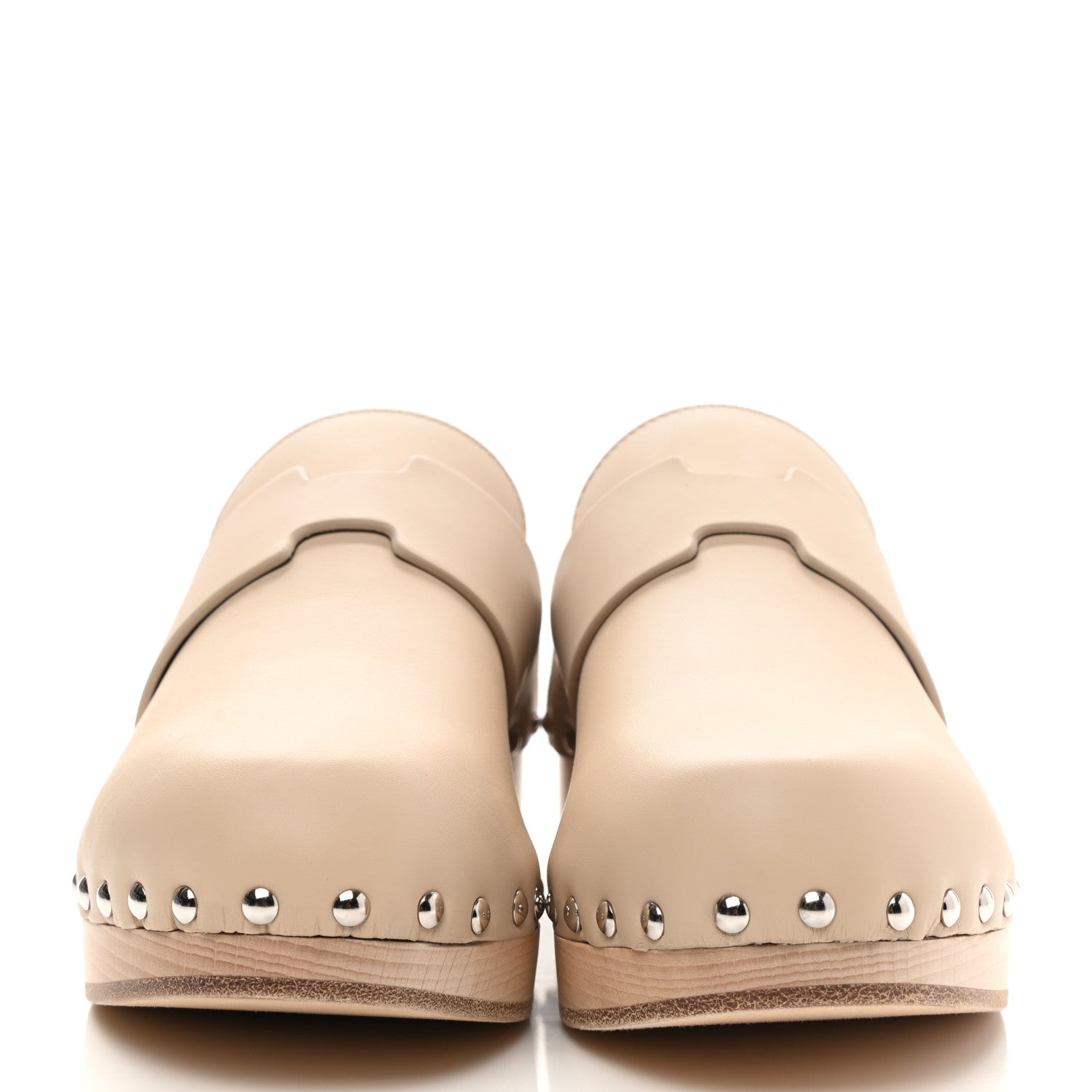Hermes Calfskin Calya Mules 37 Hetre 2 of 8