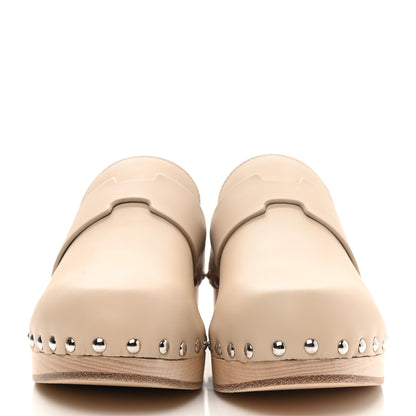 Hermes Calfskin Calya Mules 37 Hetre 2 of 8