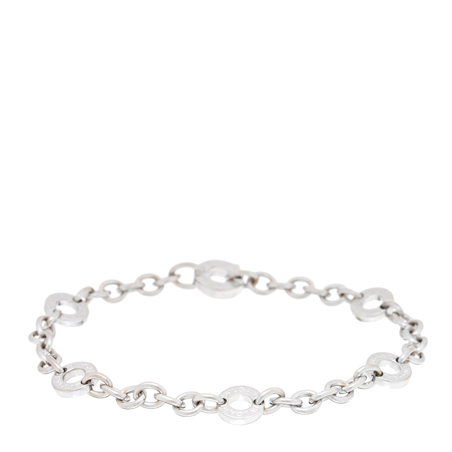 18K White Gold Bvlgari Bvlgari Station Bracelet
