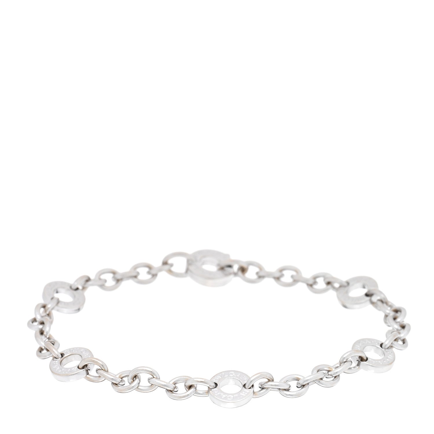 Bulgari 18K White Gold Bvlgari Bvlgari Station Bracelet 1 of 3