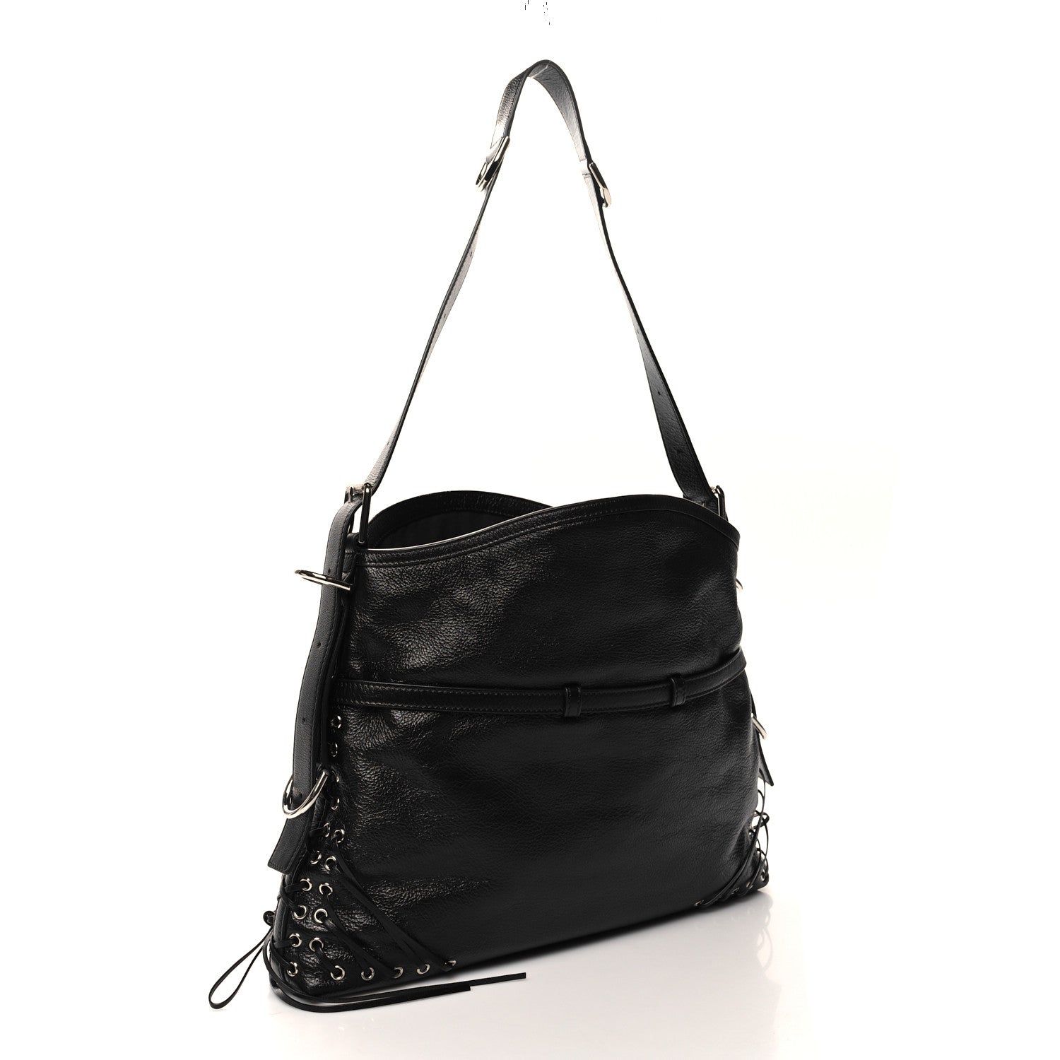 Givenchy Tumbled Calfskin Corset Medium Voyou Bag Black 3 of 10