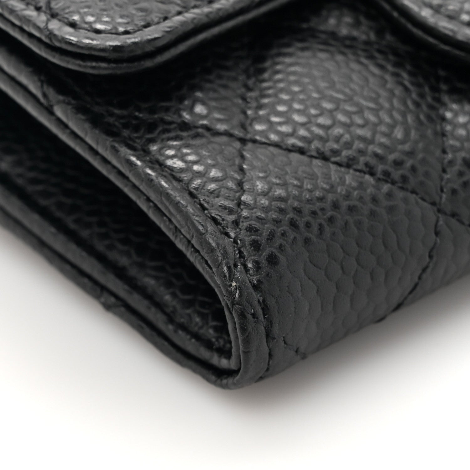 Chanel Caviar Quilted Flap Card Holder Wallet Black 8 of 9