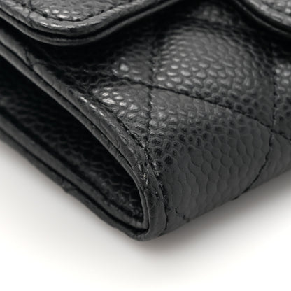 Chanel Caviar Quilted Flap Card Holder Wallet Black 8 of 9