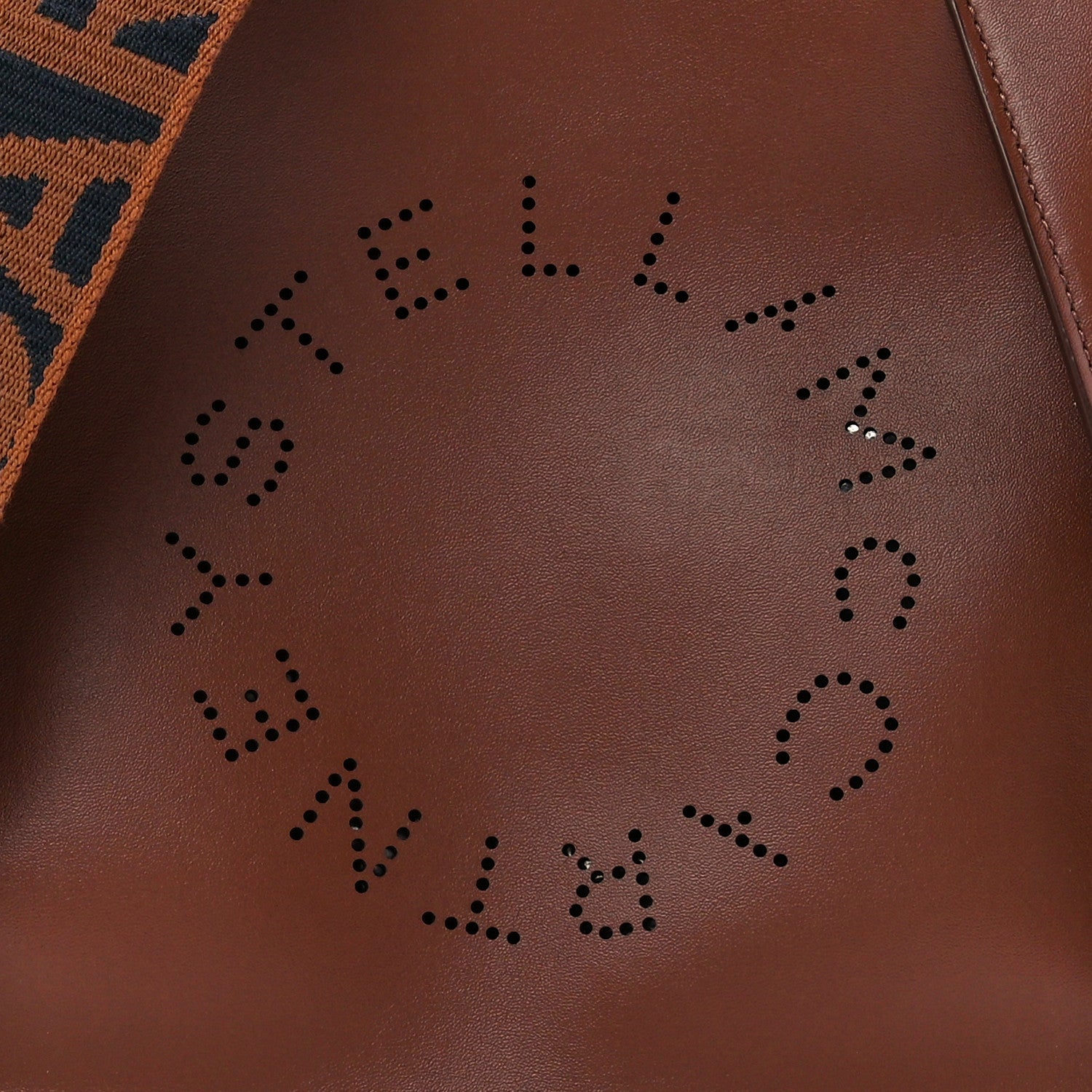 Stella McCartney Eco Alter Nappa Perforated Logo Mini Crossbody Cinnamon 7 of 10