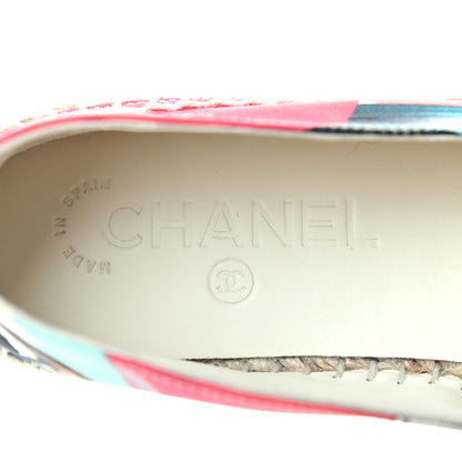 Chanel Fabric Patent CC Espadrilles 36 Multicolor Black 6 of 7