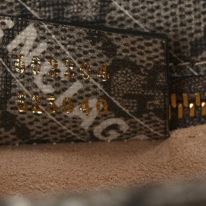 Gucci X BALENCIAGA GG Supreme Monogram Logo Print Horsebit 1955 Shoulder Bag Beige Ebony 6 of 9