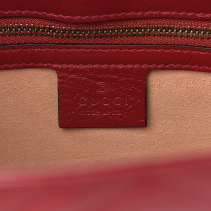 Gucci Azalea Calfskin Matelasse Heart Medium GG Marmont Slim Shoulder Bag Romantic Cerise 6 of 11