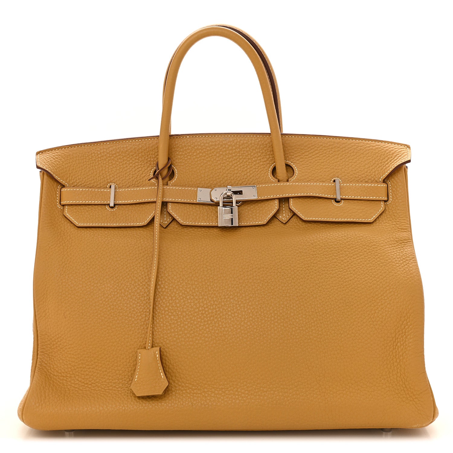 Hermes Taurillon Clemence Birkin 40 Curry 1 of 15