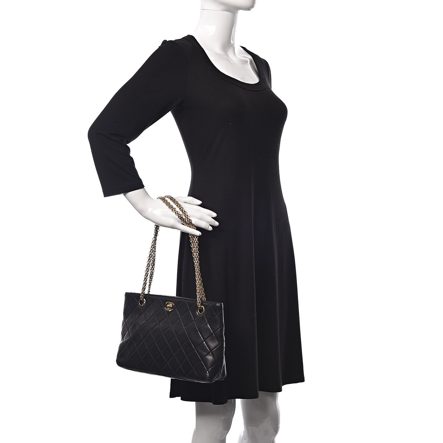 Chanel Lambskin Quilted Tote Black 2 of 13