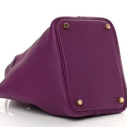 Hermes Taurillon Clemence Picotin Lock 18 PM Anemone 9 of 11