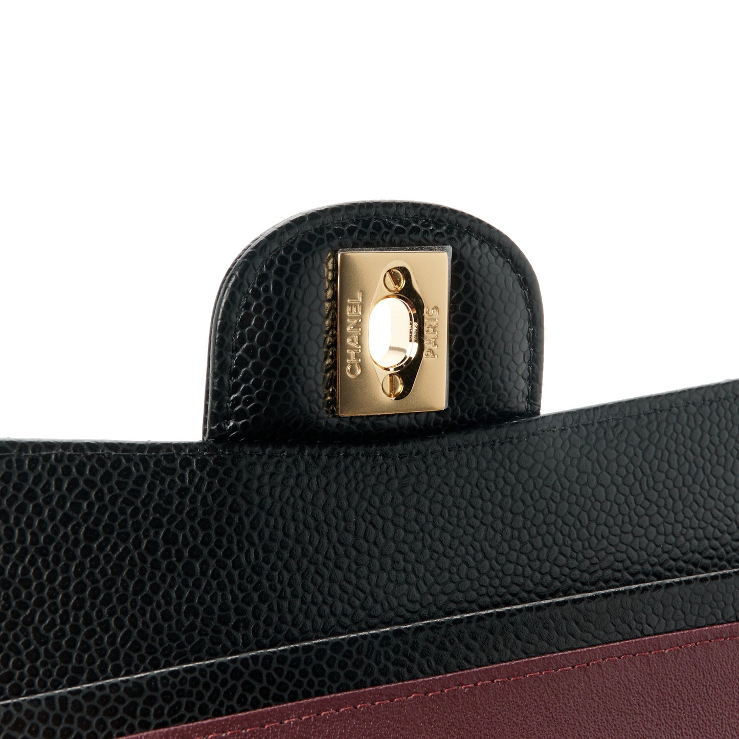 Caviar Quilted Small Double Flap Black