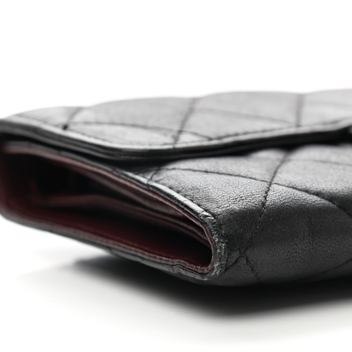 Chanel Lambskin Quilted Large Flap Wallet Black 10 of 13