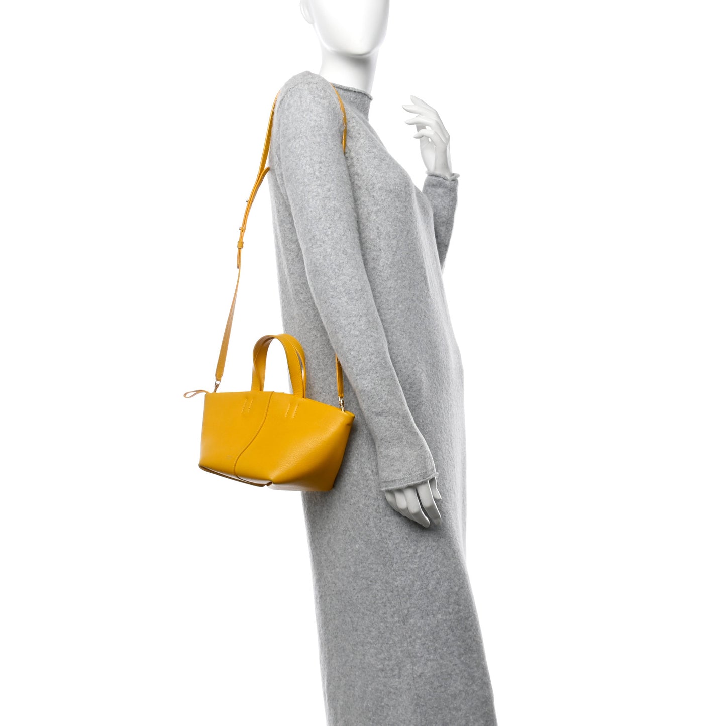 Calfskin Mini Tulipano Bag Marigold