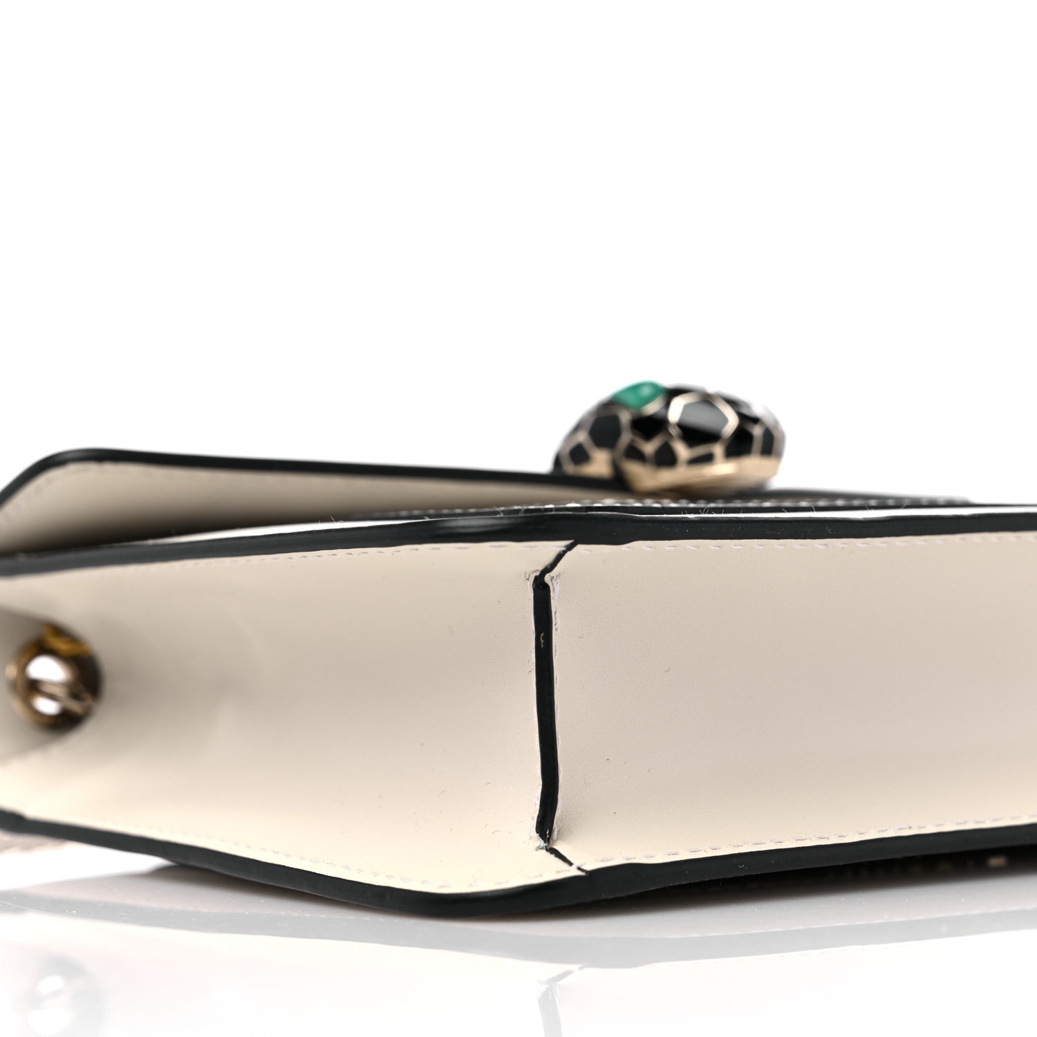 Bulgari Small Serpenti Forever Snake Strap Crossbody Bag White Agate 7 of 9