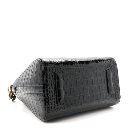 Givenchy Calfskin Crocodile Embossed Small Antigona Black 4 of 10