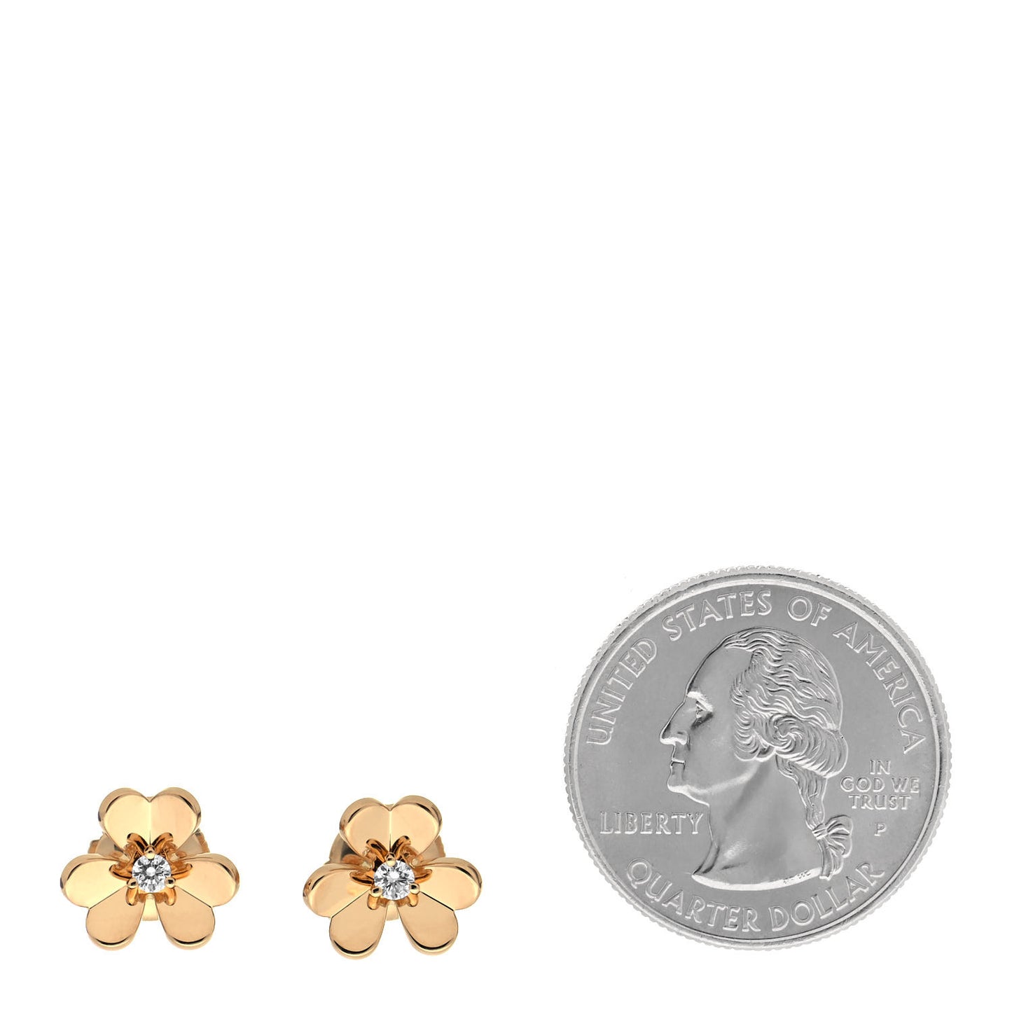 18K Yellow Gold Diamond Mini Frivole Earrings