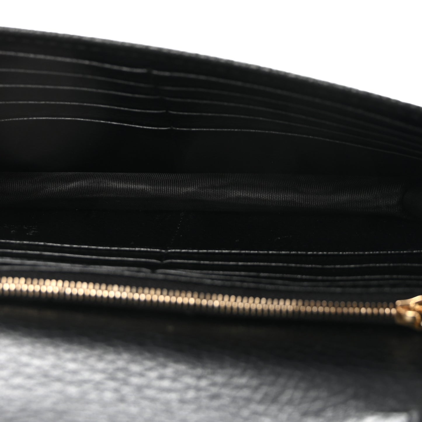 Dollar Calfskin Interlocking G Chain Wallet Black