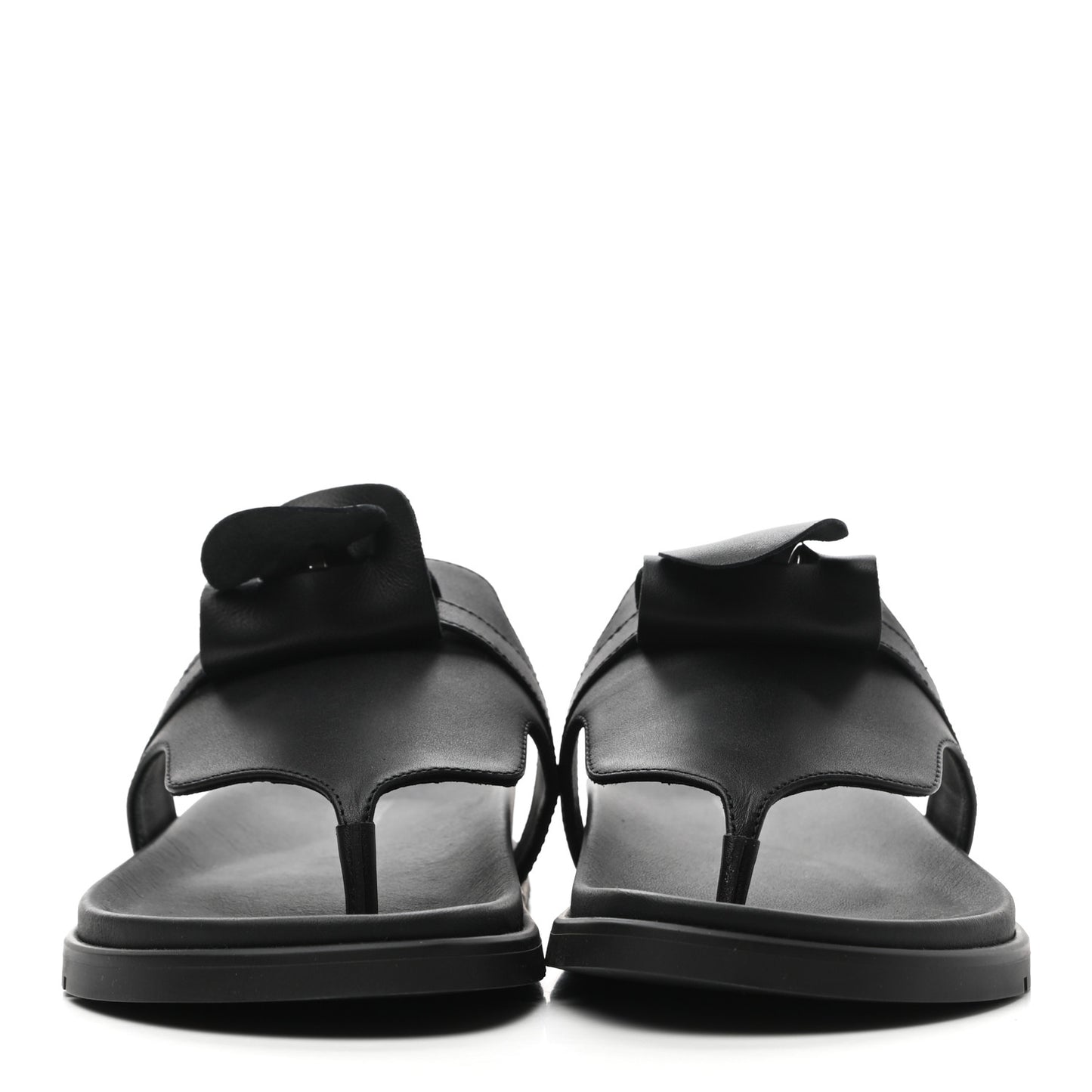 Calfskin Womens Empire Sandals 38 Black