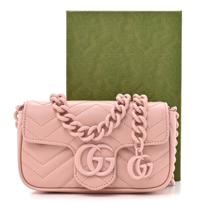 Gucci Calfskin Matelasse Monochrome GG Marmont Chain Belt Bag Perfect Pink 11 of 11