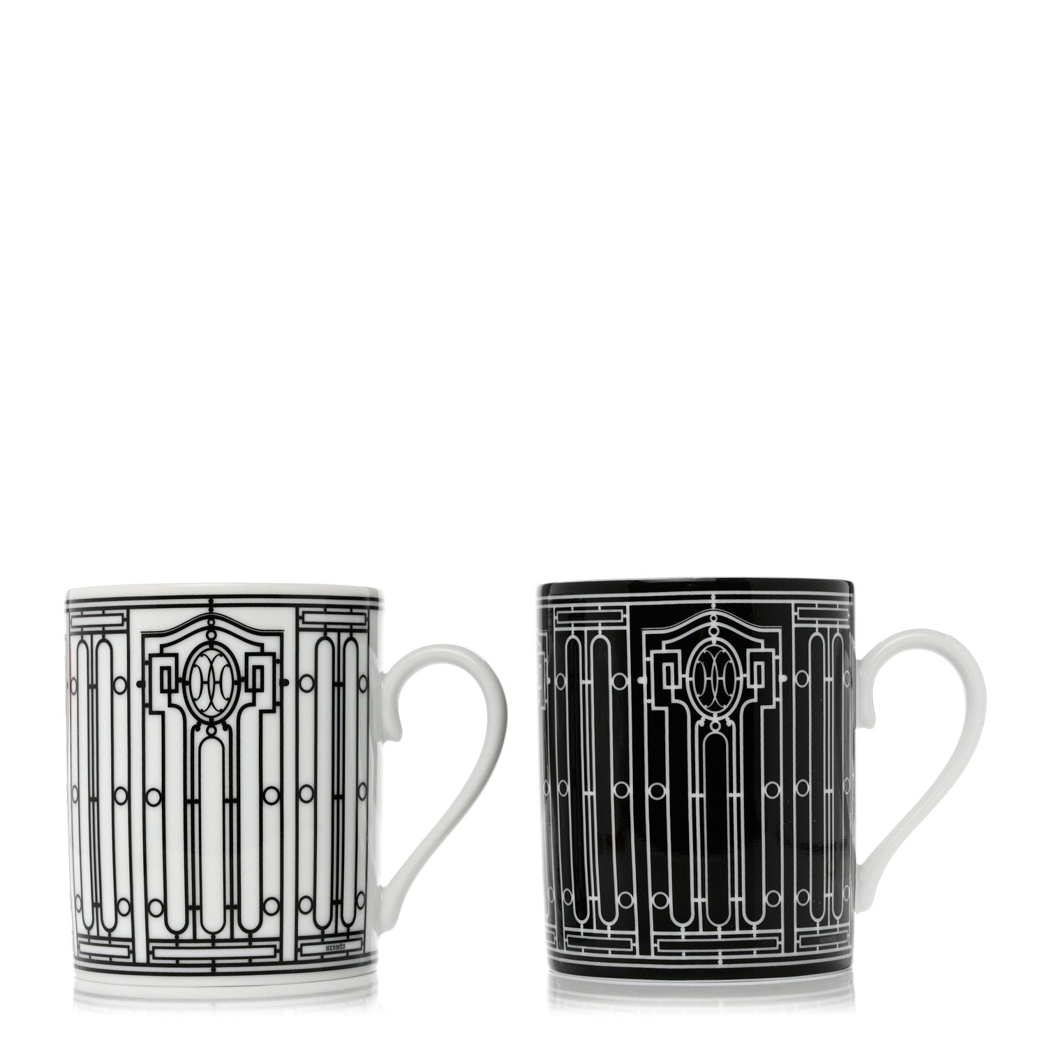 Hermes Porcelain H Deco Mug Set of 2 1 of 8