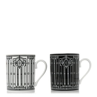 Hermes Porcelain H Deco Mug Set of 2 1 of 8