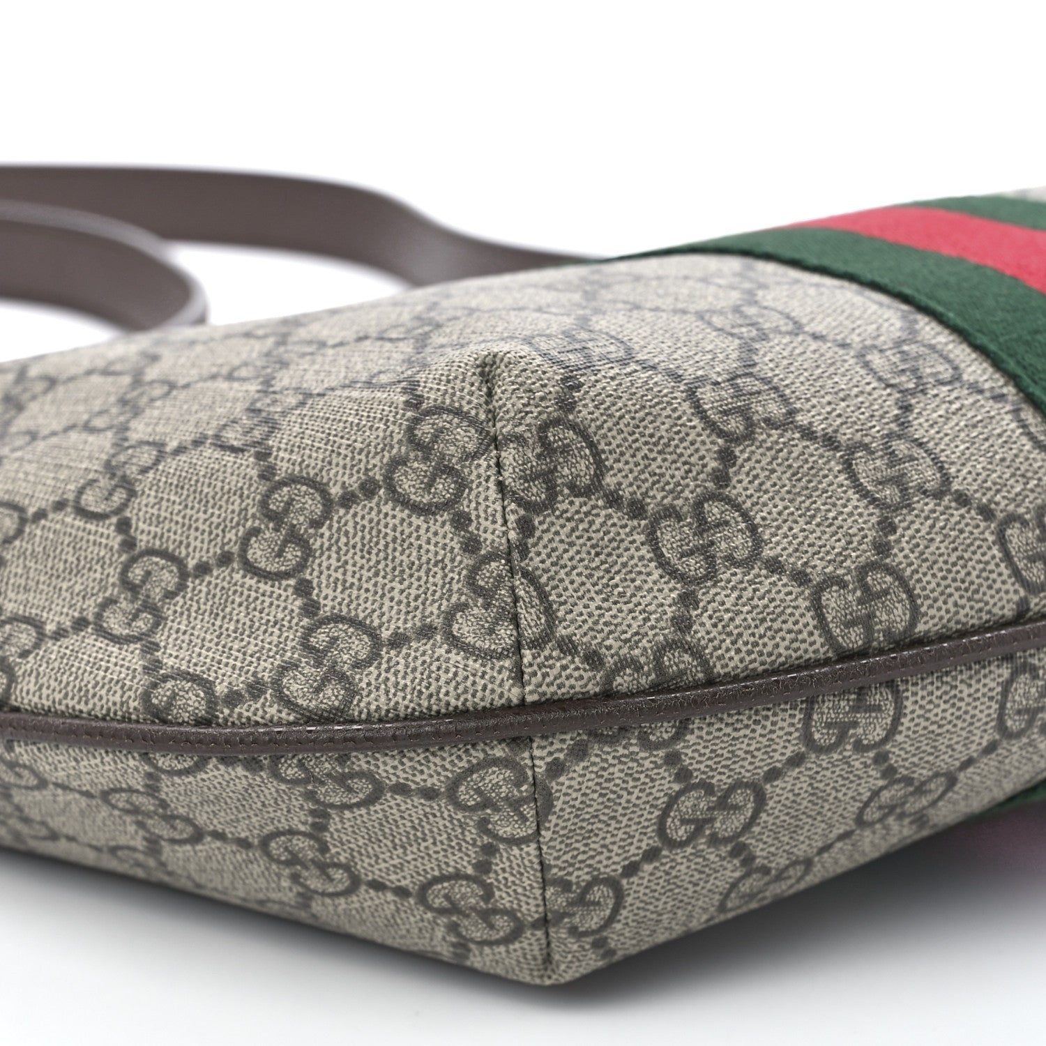 Gucci GG Supreme Monogram Web Small Ophidia Half Moon Hobo Brown 10 of 12