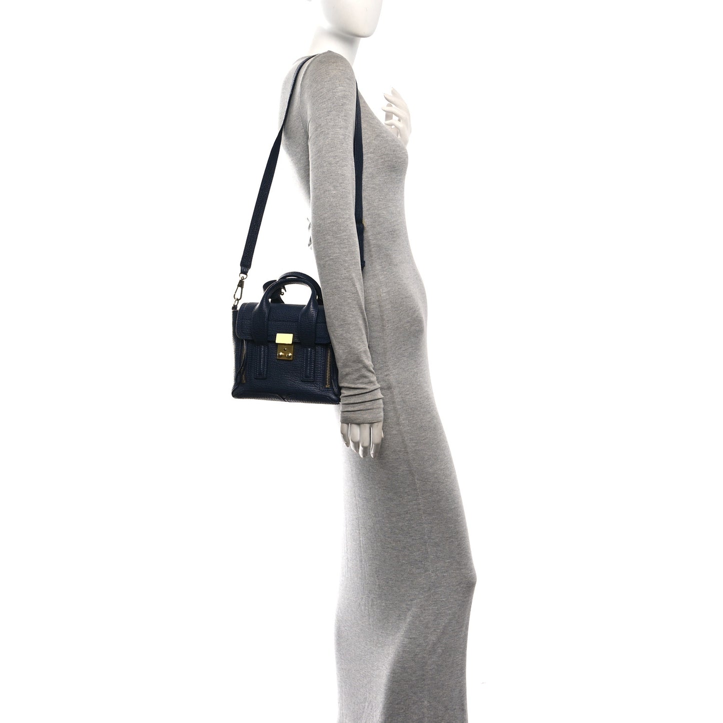 Textured Calfskin Mini Pashli Satchel Ink