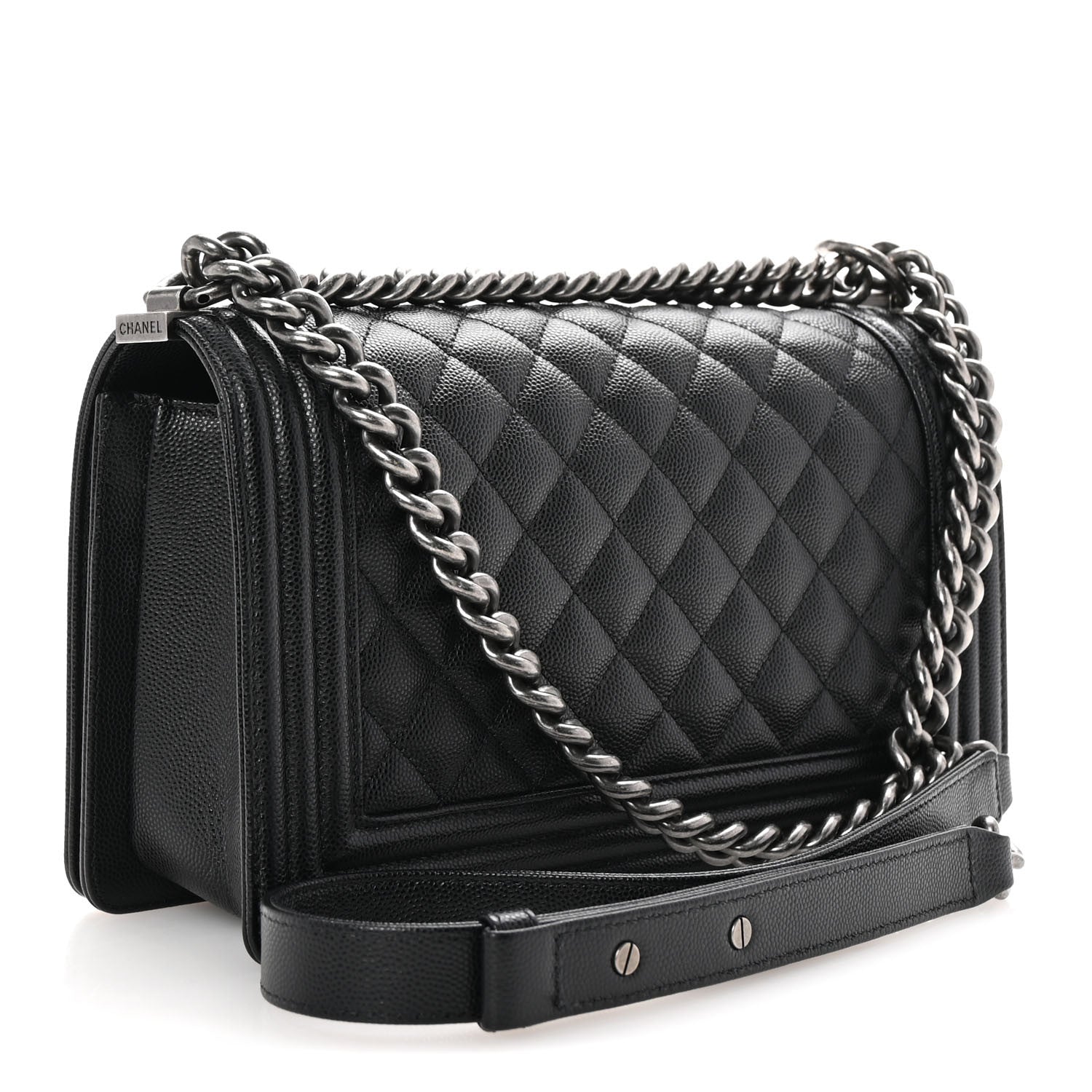 Chanel Caviar Quilted Medium Boy Flap Black 3 of 10