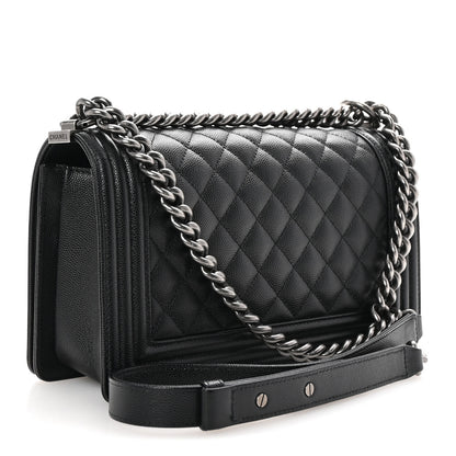 Chanel Caviar Quilted Medium Boy Flap Black 3 of 10