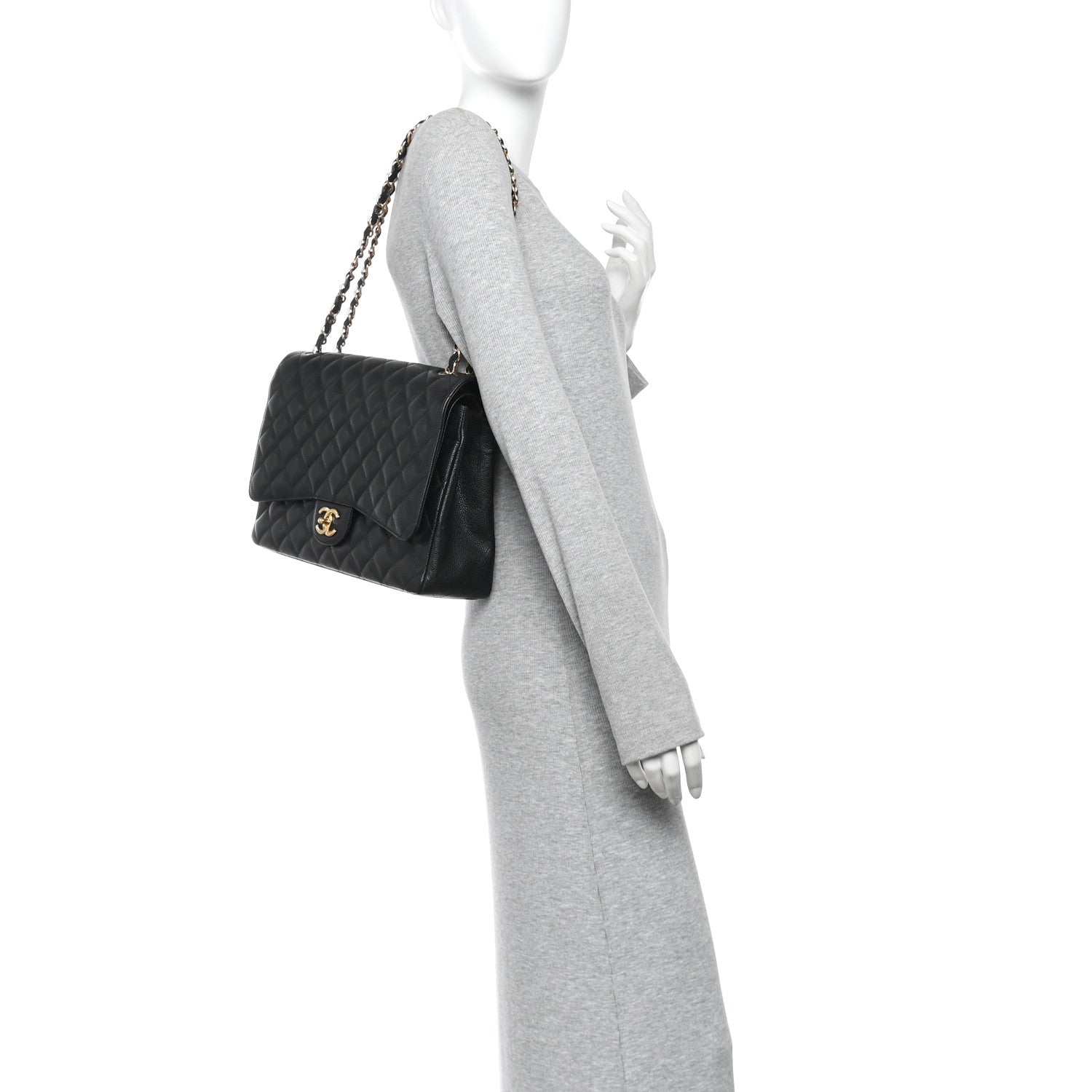 Chanel Caviar Quilted Maxi Double Flap Black 2 of 11