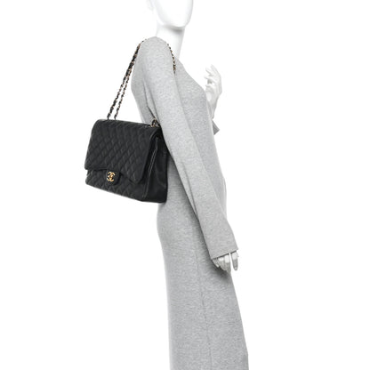 Chanel Caviar Quilted Maxi Double Flap Black 2 of 11