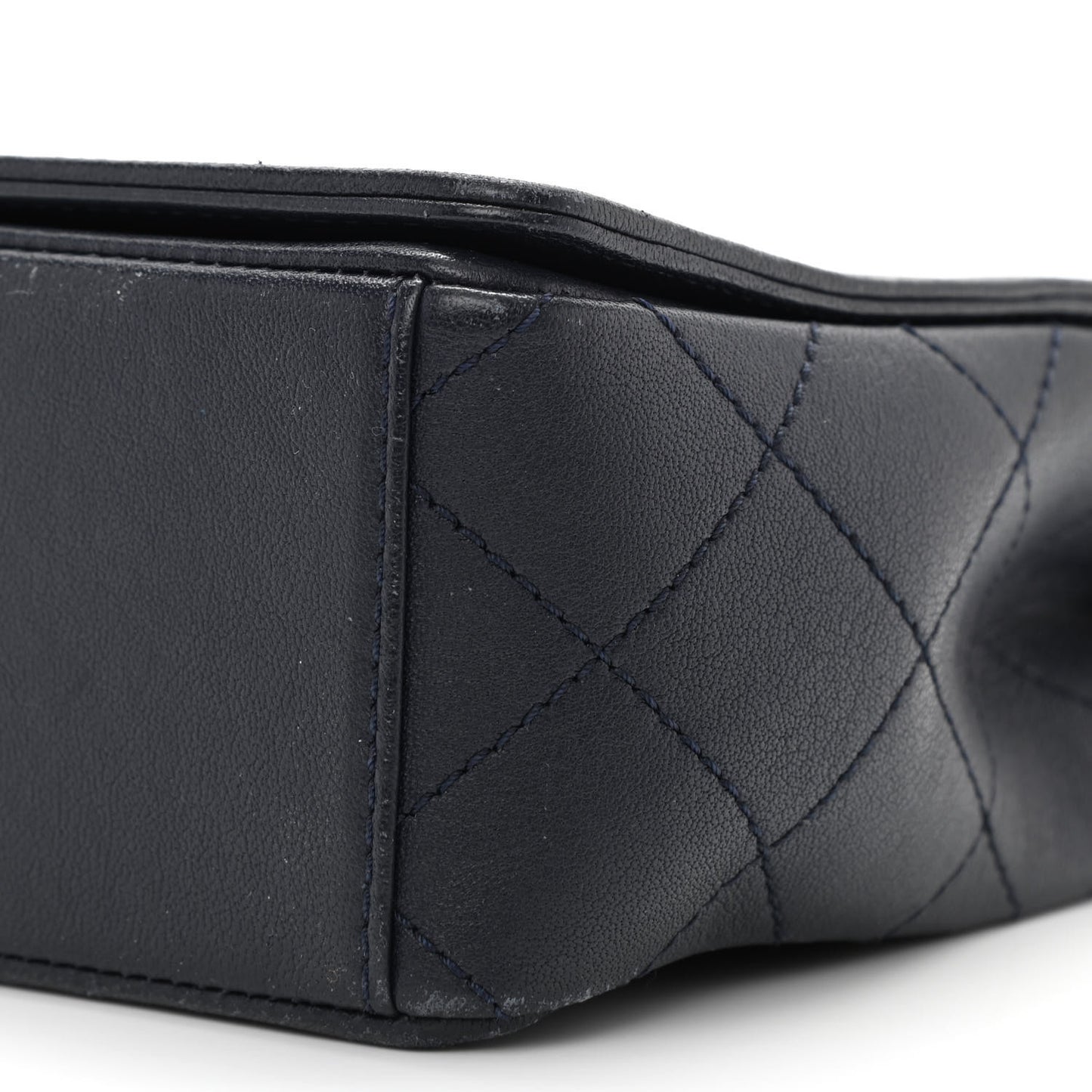 Sheepskin Quilted Vintage Mademoiselle Flap Navy