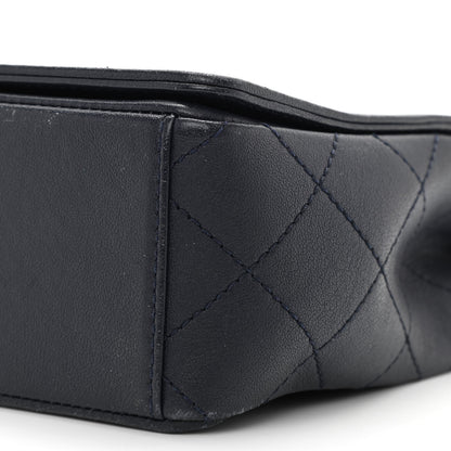 Chanel Sheepskin Quilted Vintage Mademoiselle Flap Navy 11 of 13
