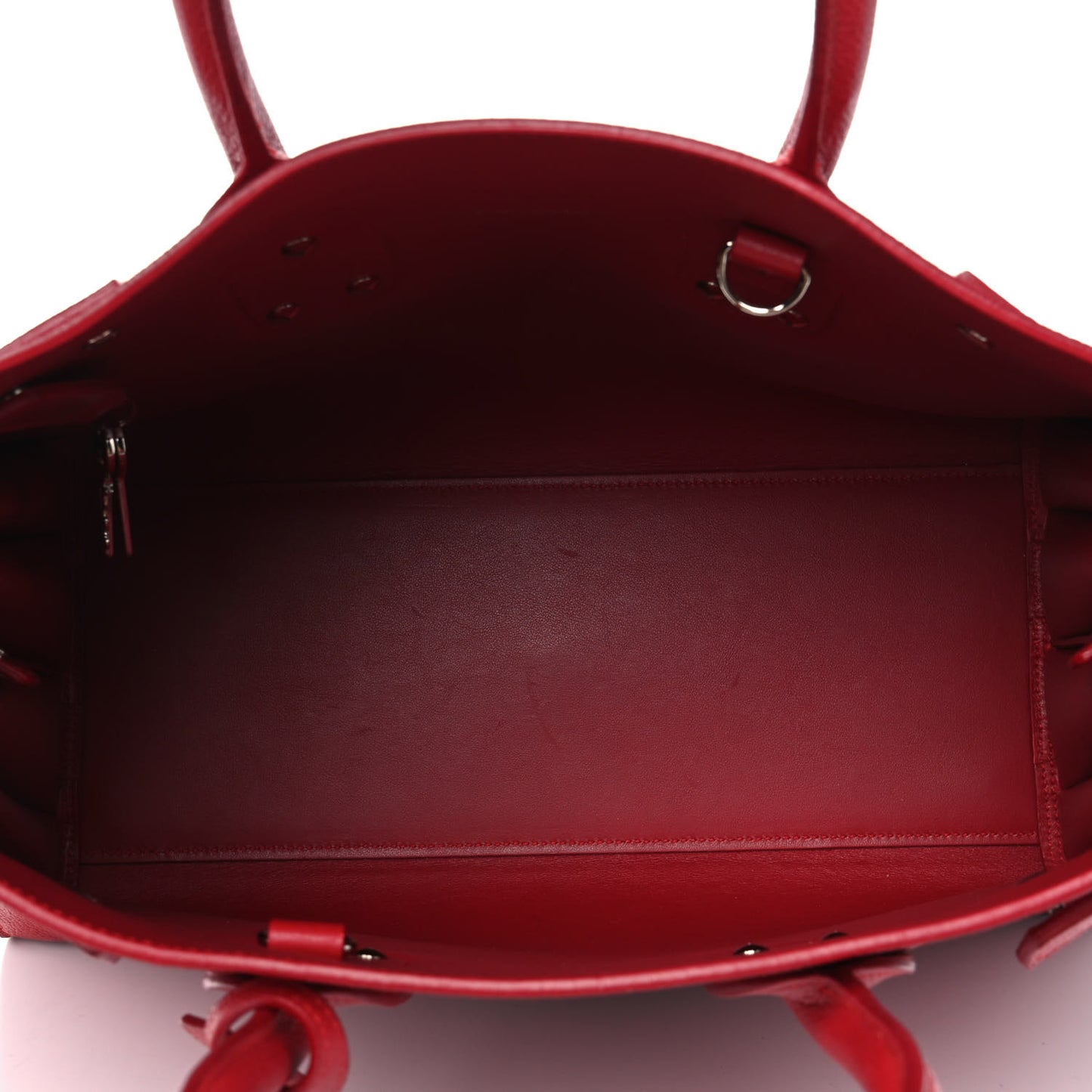 Grained Calfskin Small Sac De Jour Lipstick Red