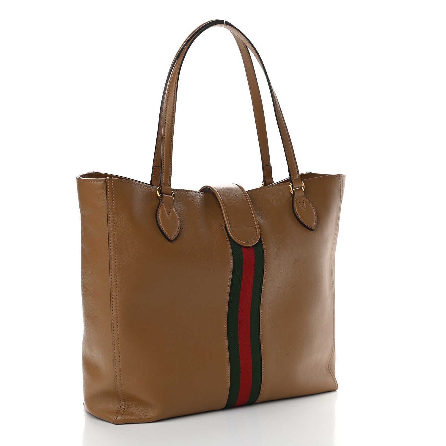 Gucci New Sakai Calfskin Lux Web Medium Dahlia Tote Quarz Beige 5 of 12