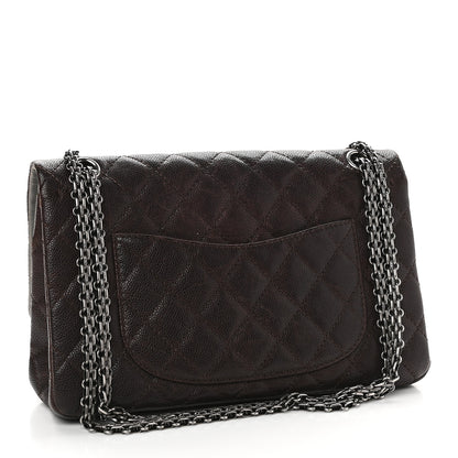 Chanel Caviar Iridescent Calfskin 2.55 Reissue 226 Flap Brown Grey 3 of 9