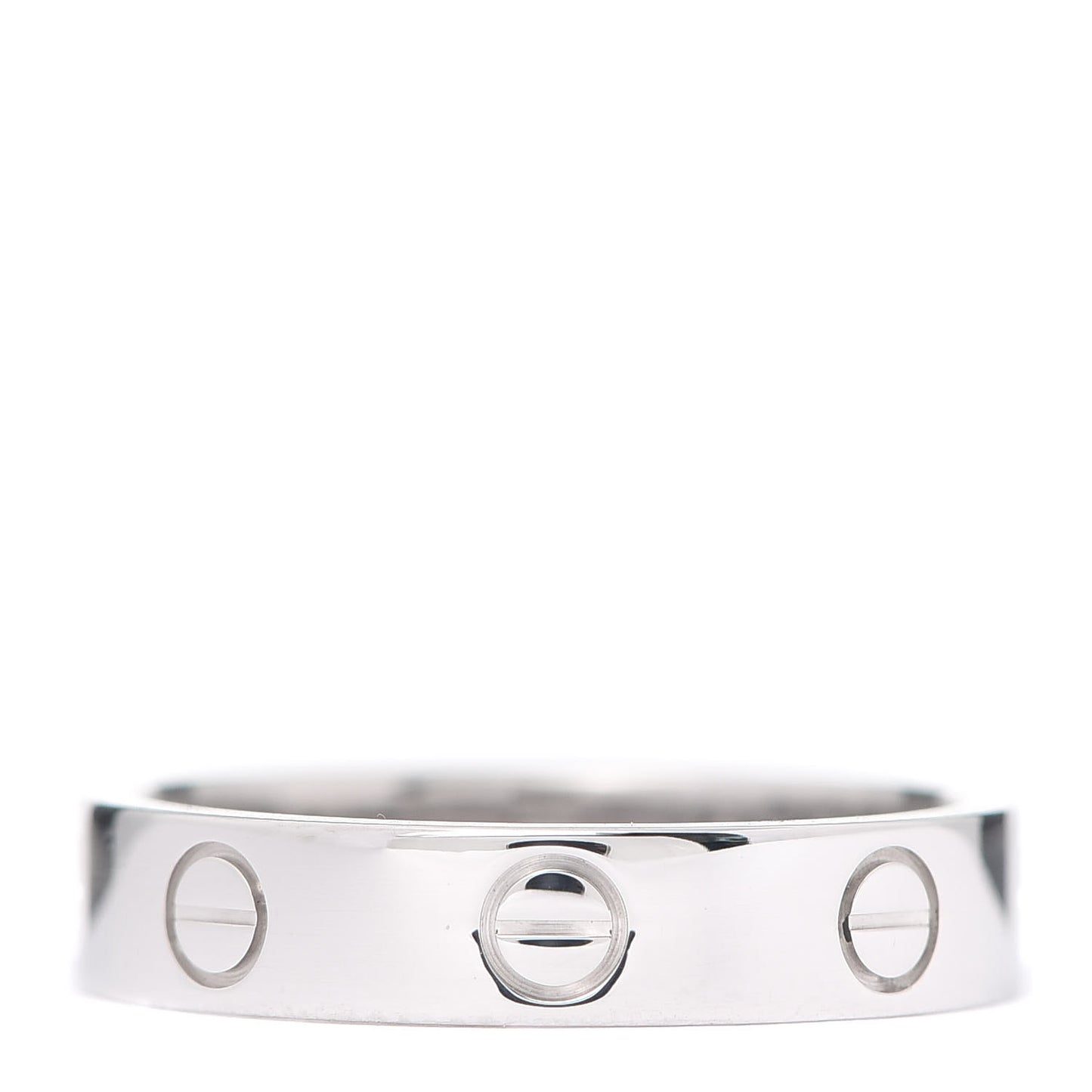 18K White Gold Diamond 4mm LOVE Wedding Band Ring 51 5.75