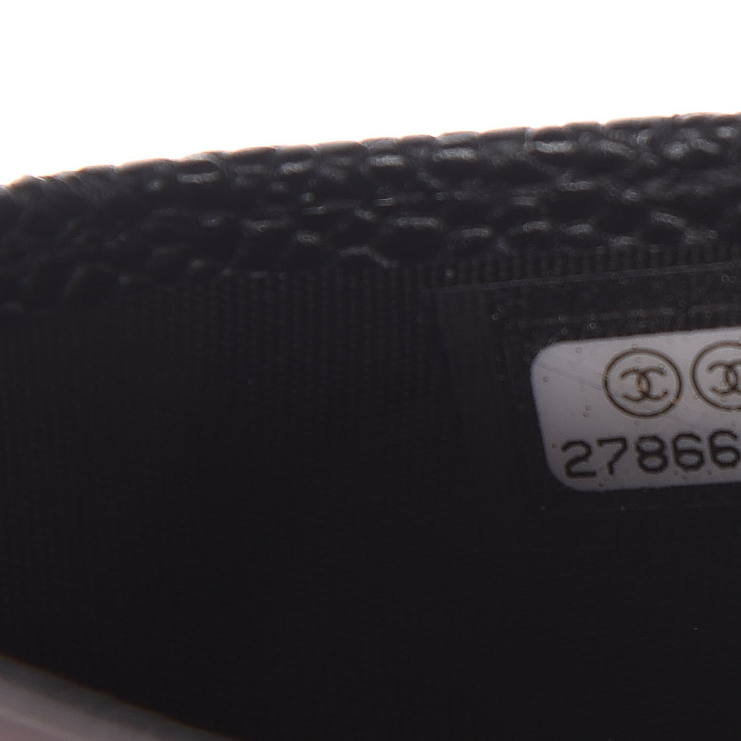Caviar Quilted Card Holder Black