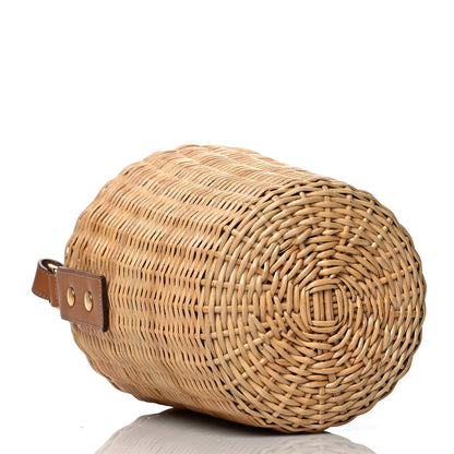 Saint Laurent Wicker Calfskin Panier Basket Tote 3 of 10