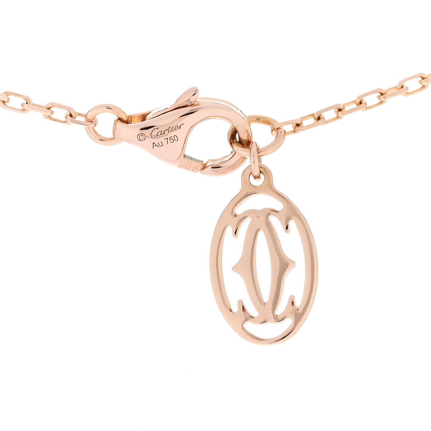 18K Pink Gold Pink Sapphire D'Amour Pendant Necklace