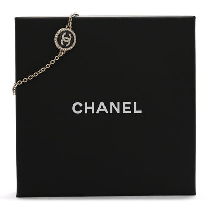 Chanel Metal Resin Crystal CC Bracelet Gold Black 5 of 5