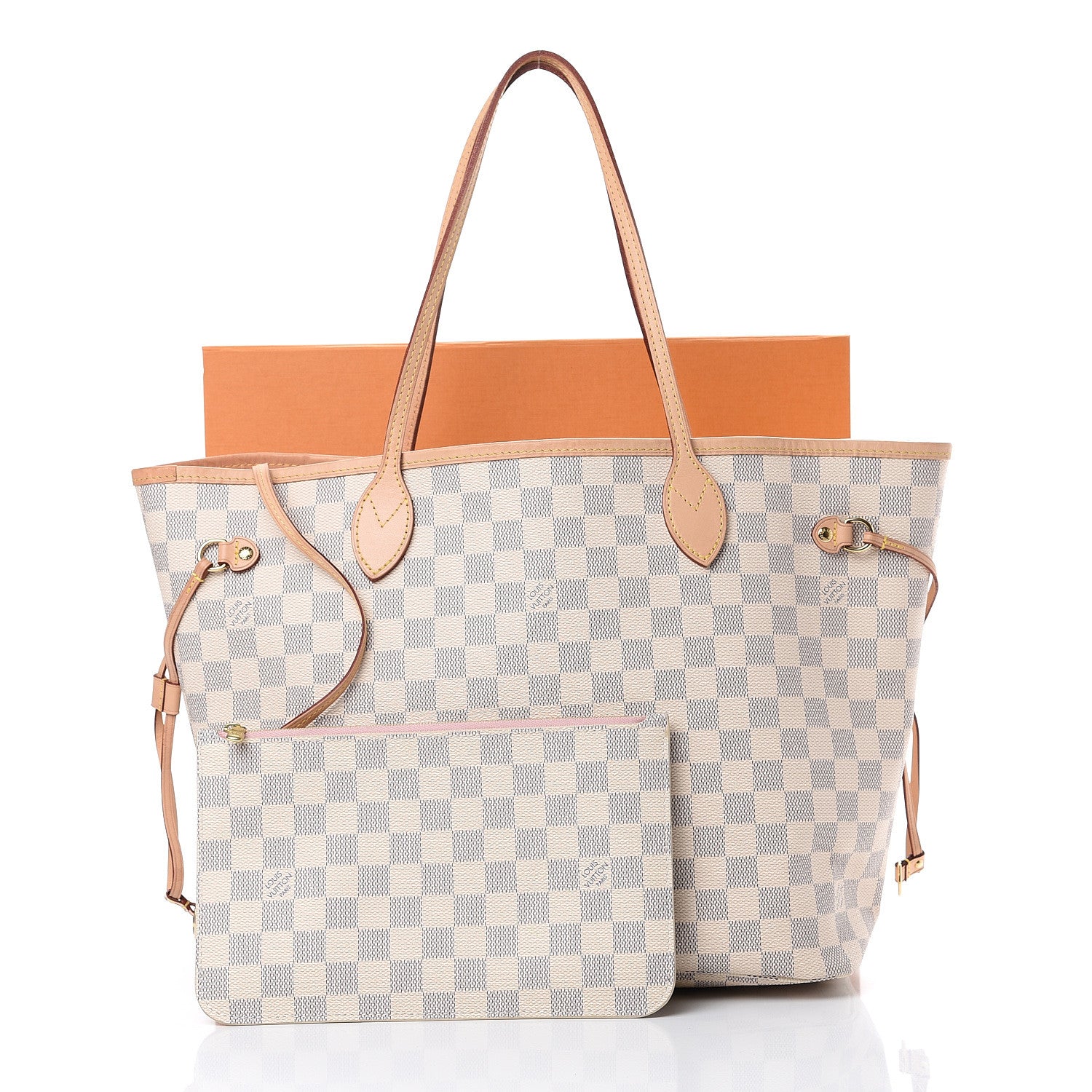 Louis Vuitton Damier Azur Neo Neverfull MM Rose Ballerine 12 of 12